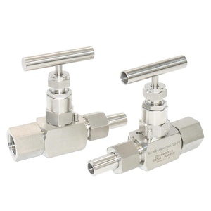 Katup Jarum Stainless Steel 316L Manual 2 Arah Kontrol 6000psi Penggunaan Air Kustomisasi Instrumen - Product Image 2