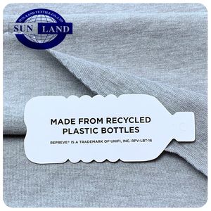 Vêtements décontractés quotidiens col rond chemise écologique <span class=keywords><strong>40</strong></span> polyester recyclé 60 coton CVC <span class=keywords><strong>tricot</strong></span> simple jersey tissu - Product Image 5