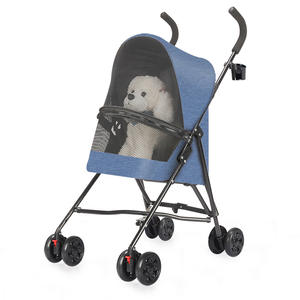 Cochecito Plegable <span class=keywords><strong>para</strong></span> Mascotas, <span class=keywords><strong>Perros</strong></span> Pequeños y Gatos, Ligero y Portátil, con Malla Transpirable y Ruedas Amortiguadoras - Product Image 3