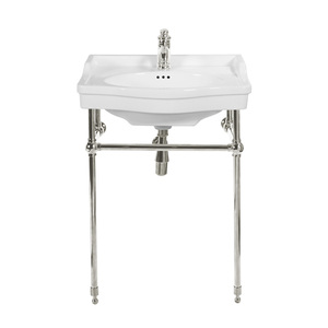 Meuble-lavabo de salle de bain 24 pouces avec <span class=keywords><strong>vasque</strong></span> rectangulaire en céramique blanche, meuble-lavabo autoportant 62 cm - Product Image 1