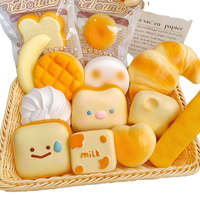 Jouet anti-stress en PU souple en forme de pain, à récupération lente, jouet à presser, croissant, pain grillé, pâtisserie, cadeau pour soulager le stress
