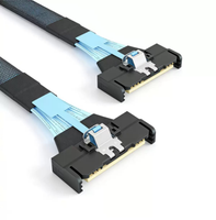Câble interne de serveur MCIO 8i PCIe Gen5 32GTs SlimSAS SFF-8654 avec gaine tressée pour GPU NVMe SSD