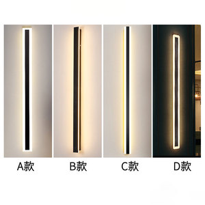 Trang trí dài dải tường ánh sáng không thấm nước sân vườn màu đen Led đơn giản hình chữ nhật Tường Ngoài Trời Đèn - Product Image 6