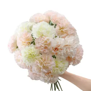 Artificial Carnations Flower Mother's Day Home Decoration Wedding Holiday Fake Flower Funeral Bouquet