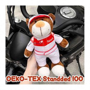 Handsome Plush Teddy <b>Bear</b> Stuffed Animal Toy with <b>Bear</b> Car Logo Perfect Gift for Motorcycle Helmet Enthusiasts - Product Image 3