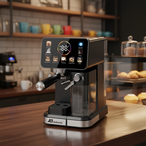 เครื่องชงกาแฟเอสเพรสโซ่กึ่งอัตโนมัติ Anbolife พร้อมฟังก์ชั่นทำฟองนม ชงกาแฟเย็นแบบลาเต้ ใช้ไฟฟ้า ปลั๊กแบบ EU สำหรับใช้ในบ้าน สไตล์ฝรั่งเศส - Product Image 5