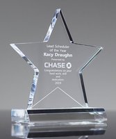 Personnalisé Gravé Cristal Acrylique Étoile Entreprise Souvenir Événement Prix Retraite trofi Lucite Pentagramme Médailles Prix Trophée Plaque