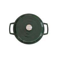 Bright Houseware Batterie de cuisine Casserole en fonte émaillée Four hollandais en fonte de haute qualité Nouveau restaurant Vert foncé