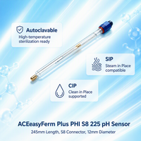 Sonde de pH industrielle à membrane céramique pour la mesure en ligne du pH des fermentateurs, personnalisable OEM/ODM