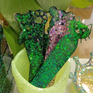 Xucai biodegradabile Fine Bio Glitter artigianato torta di plastica Toppers festival buon compleanno sirena abito da sposa telefono cellulare - Product Image 4