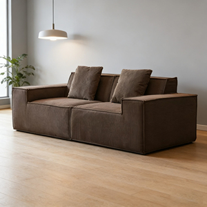 Divano letto a due posti estraibile senza struttura in velluto a coste, futon per soggiorno, camera da letto, salotto (senza montaggio) - Product Image 1
