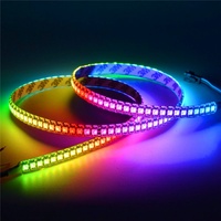 Ws2812b Ws2811 5V 12V 30 60 144Led 5050 RGBIC Bande Lumineuse LED Flexible Pixel Adressable Led Bande Lumineuse pour KTV bar Décoration