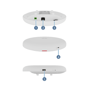 AirEngine5761-11 11ax สำหรับใช้งานภายในอาคาร, 2+2 ดูอัลแบนด์, เสาอากาศอัจฉริยะ, USB, เสาอากาศ BLE จุดเชื่อมต่อไร้สาย - Product Image 3