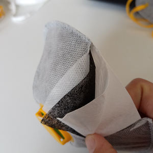 Pabrik grosir asap pelindung debu setengah penutup wajah OEM abu-abu <span class=keywords><strong>CE</strong></span> FFP2 NR masker debu dengan katup tali kepala dengan karbon aktif - Product Image 4