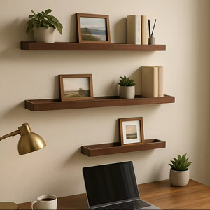 <span class=keywords><strong>Étagère</strong></span>s murales flottantes en bois pour solution de rangement mural, <span class=keywords><strong>étagère</strong></span> flottante en MDF pour organisateur d'<span class=keywords><strong>étagère</strong></span>s murales - Product Image 5