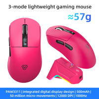 Souris sans fil de jeu G7 Pro Tri-Mode V3 Modèle PAW3311 12000 DPI Optique USB Légère 57g Rechargeable 500mAh Rétroéclairée RGB