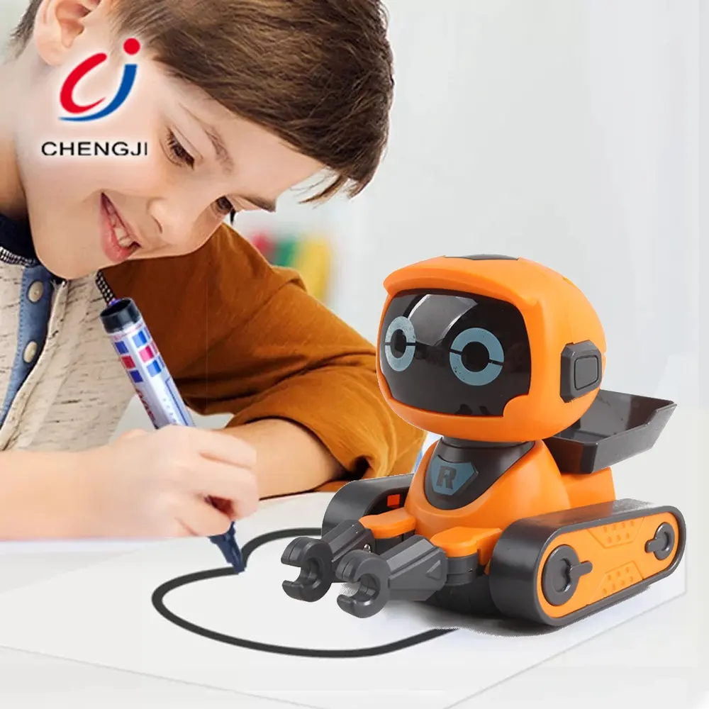 Brinquedo infantil de robô dobrável, mini robô educacional para crianças, brinquedo educacional, linha dobrável de robô
