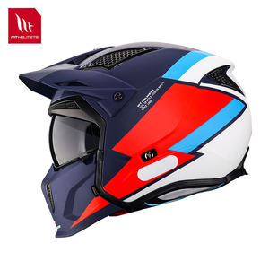 Casco MTHELMETS con Certificación ECE DOT, Nuevo, Desmontable, Combinado 3/4, para ATV, Cruiser, Estilo Vintage Retro, Street Fighter, Motocicleta, ABS - Product Image 1