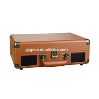 Gramophone à disques vinyles avec haut-parleur Bluetooth, valise en bois, tourne-disque vinyle, système audio domestique, livraison directe
