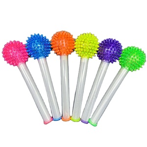 Bâton lumineux LED HAPU 65 mm à boule unique en TPR, baguette de météore, cadeau pour enfants et adolescents, accessoires de concert et de cheering - Product Image 1