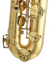Professional Brass Head Baritone Saxophone - Gold Lacquered Body EB Model