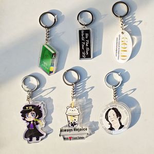 Llaveros de acrílico personalizados con LOGO impreso, muestra gratis, llavero de plástico transparente de dibujos animados/anime, crea tu propio llavero de resina epoxi transparente - Product Image 2