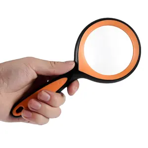 Frame Magnifying Glass Reading Lens Color Matching Portable Antique Handheld ABS Handle Rubber Customized Logo OEM Glass Lenses