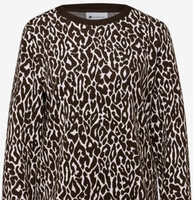 Suéter Jacquard para Mujer, 100% Algodón, Patrón de Leopardo, Tejido de Punto, Otoño Invierno, Informal, Jersey, Logotipo Personalizado, Venta al Por Mayor, Fábrica OEM