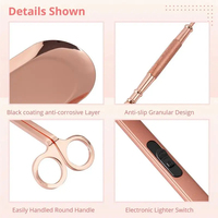Vente en gros d'accessoires pour bougies mèche en or rose gravée coupe-bougie et éteignoir de bougie coupe-mèche