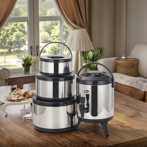 Bộ dụng cụ nấu ăn ngoài trời bằng thép không gỉ cao cấp 19 món, kèm bình giữ nhiệt, bộ pha cà phê, hộp đựng đồ ăn dã ngoại, đi bộ đường dài, dã ngoại, ăn tối gia đình - Product Image 5