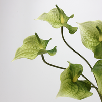 Fleur artificielle Anthurium Bourgogne grand format, aspect naturel et doux au toucher, pour décorations de maison, mariages et fêtes (vente en gros)