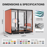 Cabine insonorisée mobile et amovible, bureau silencieux, cabine téléphonique, salle de piano, salle de batterie, salle de diffusion en direct, studio d'enregistrement