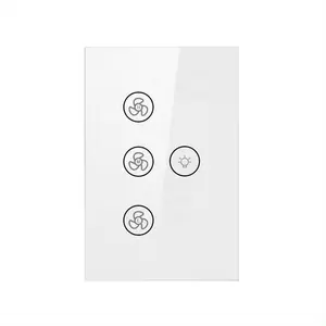 Tuya Smart WIFI Fan Light Switch Controller EU/US Ceiling Fan Lamp Switch Remote APP Control Speed Works With Alexa Google Home