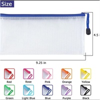 Étui à crayons en PVC transparent avec fermeture éclair, étanche, pour l'école, le bureau et le rangement (vente en gros)