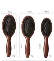 Brosse à cheveux coussin d'air en bois de hêtre naturel avec poils de sanglier et nylon, marque ZY, haute qualité, personnalisable avec logo OEM, vente en gros