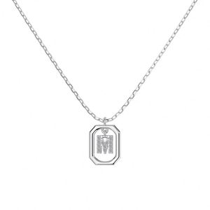 Dylam Charm Letter <b>Initial</b> -M- Alphabet <b>Pendant</b> Necklace for Women As Birthday Gifts Non Tarnish 5A Zirconia Jewelry - Product Image 1