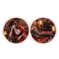 Ensemble de pièces commémoratives en cuivre pur .999 de 1 oz avec impression UV artistique couleur, pièce d'anime et double boîtier de présentation