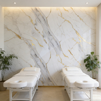 Paneles de Pared de PVC Impermeables con Diseño Floral Moderno, Alternativa al Mármol, para Baño, Cocina, Sala de Estar y Uso Comercial