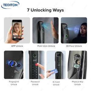 Tediton kunci Digital Rfid elektrik, Anti Maling, kunci pintu Keypad elektronik kunci pintu WiFi dengan pemindai mata - Product Image 3