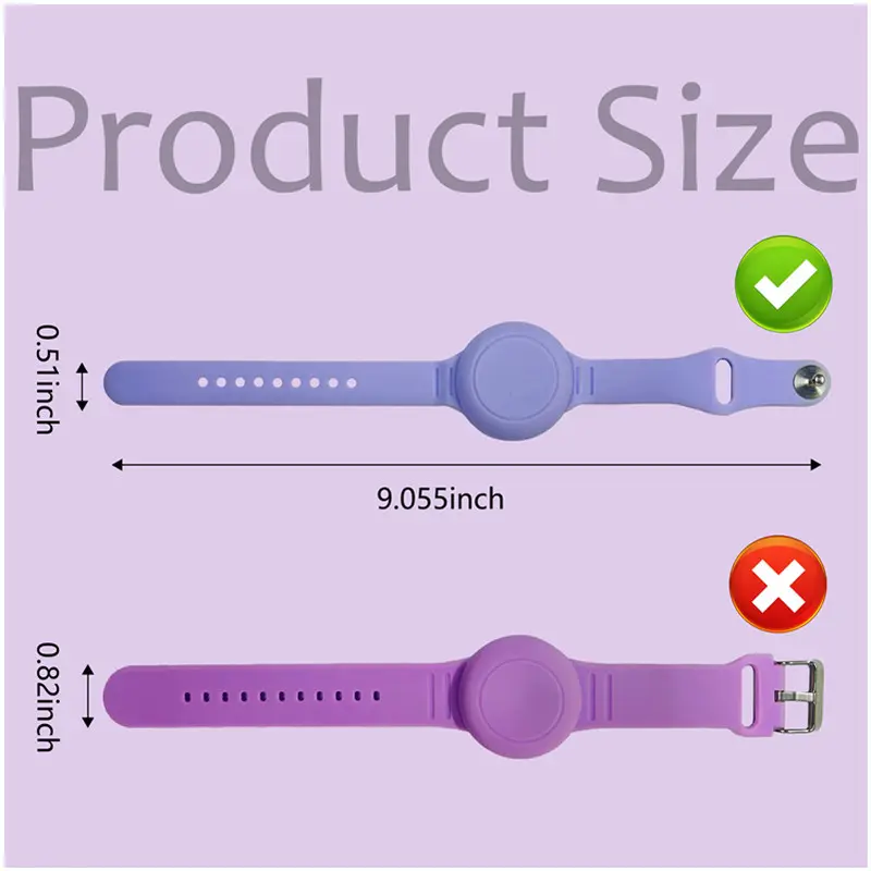 Soft Silicone Wristband Watch Band Waterproof Protective Case Cover Holder Band for Airtag