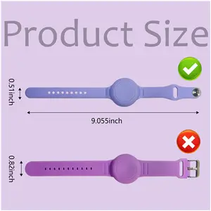 Soft Silicone Wristband Watch Band Waterproof Protective Case Cover Holder Band For Airtag