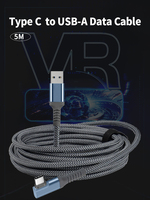 Cable de Datos para Auriculares VR de Cobre Puro, Compatible con Link for 2, Tipo C USB 3.2 Gen 1C para Computadora