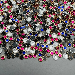 Tuton Atas Berkualitas Kristal Bulat Kuku resina Flatback Dekoratif strass Untuk Kerajinan DIY - Product Image 1