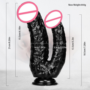 Produits pour adultes en gros : Masturbateurs féminins, Jouets sexuels, Godemiché double tête à ventouse puissante pour le sexe lesbien - Product Image 4