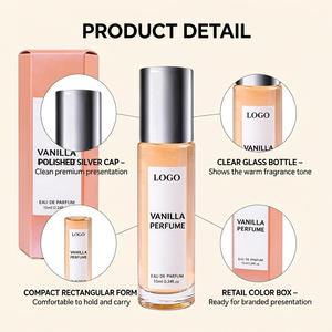 Parfum Roll-on sans alcool HKH Custom 10 ml, senteur florale naturellement fraîche, parfum longue durée, design mini portable - Product Image 4