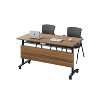 Table de formation pliante au design moderne, combinable, bureau mobile pour personnel, mobilier de bureau double face, longue table de conférence pliante