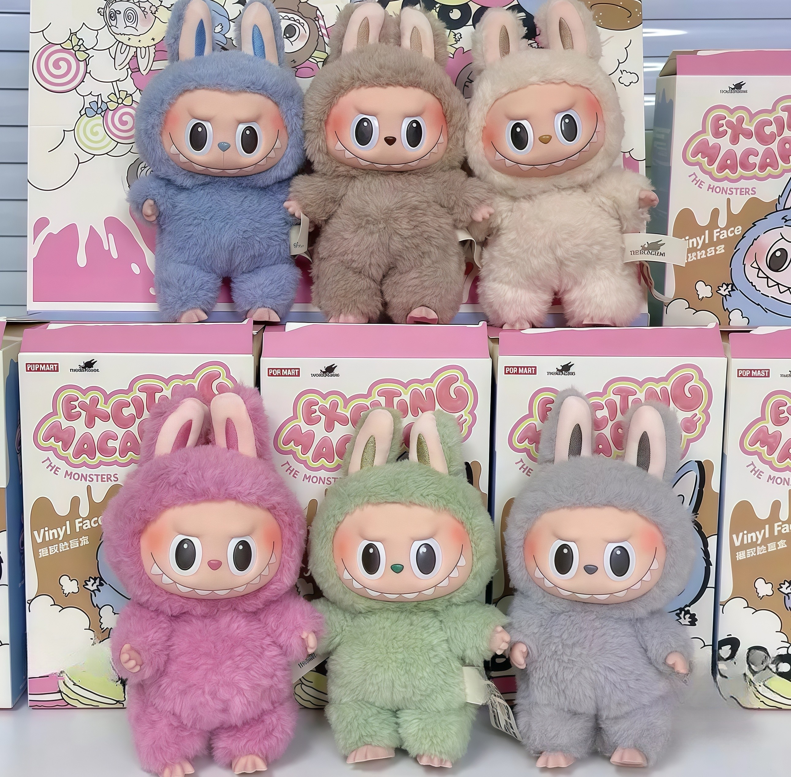 Official Genuine Labubu Popmarts the Monsters Exciting Macaron