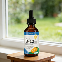 Complément alimentaire liquide de vitamine B12 à absorption rapide 500 mcg, stimulant énergétique, soutien immunitaire à base de plantes, complexe de vitamines et de minéraux