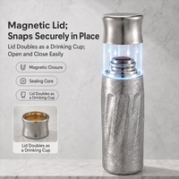 Bouteille d'eau, de thé ou de café en titane pur, isolée sous vide, avec couvercle magnétique, personnalisable avec logo, vente en gros