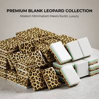Ensemble de Mahjong Américain de Luxe Moderne en Gros, Motif Léopard, Tuiles Acryliques 4 Couches, Écologique, Durable, Résistant à l'Eau, Personnalisable
